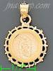 14K Gold Virgin of Guadalupe Round Assorted Charm Pendant