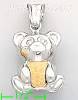 14K Gold Teddy/Plush Bear Assorted Charm Pendant