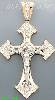 14K Gold Crucifix Multi CZ Cross Charm Pendant