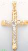 14K Gold Crucifix Cross Charm Pendant