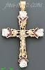 14K Gold Crucifix Cross Charm Pendant