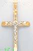 14K Gold Crucifix Cross Charm Pendant