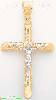 14K Gold Crucifix Cross Charm Pendant