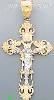 14K Gold Crucifix Cross Charm Pendant