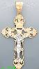 14K Gold Crucifix Cross Charm Pendant