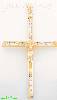 14K Gold Crucifix CZ Cross Charm Pendant