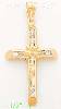 14K Gold Crucifix CZ Cross Charm Pendant