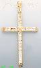 14K Gold CZ Cross Charm Pendant