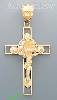 14K Gold Cross Crucifix Motion CZ Charm Pendant