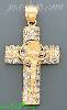 14K Gold Cross Crucifix Motion CZ Charm Pendant