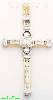 14K Gold Cross Motion CZ Charm Pendant