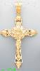 14K Gold Cross Crucifix Motion CZ Charm Pendant