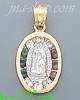 14K Gold Virgin of Guadalupe CZ Charm Pendant