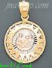 14K Gold Baptism CZ Charm Pendant