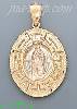 14K Gold Virgin of Guadalupe CZ Charm Pendant