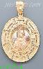 14K Gold Virgin Mary CZ Charm Pendant