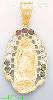 14K Gold Virgin of Guadalupe CZ Charm Pendant