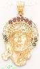 14K Gold Jesus Christ CZ Charm Pendant