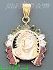 14K Gold Jesus Christ CZ Charm Pendant