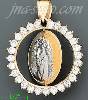 14K Gold Jesus Christ CZ Charm Pendant