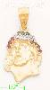 14K Gold Jesus Christ CZ Charm Pendant