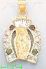 14K Gold Virgin of Guadalupe CZ Charm Pendant