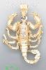 14K Gold Scorpion CZ Charm Pendant