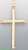 14K Gold Tubular Cross Charm Pendant