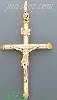 14K Gold Tubular Cross Crucifix Charm Pendant