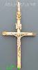 14K Gold Tubular Cross Crucifix Charm Pendant