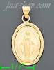 14K Gold Virgin Charm Pendant