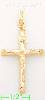 14K Gold Tubular Cross Crucifix Charm Pendant