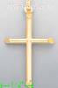 14K Gold Tubular Cross Charm Pendant