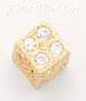 14K Gold Cube Slider CZ Charm Pendant