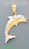 14K Gold Dolphin Charm Pendant