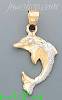 14K Gold Dolphin Charm Pendant