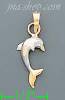 14K Gold Dolphin Charm Pendant