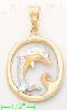 14K Gold Dolphin Charm Pendant