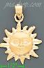 14K Gold Sun Charm Pendant