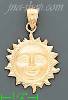 14K Gold Sun Charm Pendant