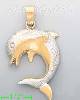 14K Gold Dolphin Charm Pendant