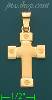 14K Gold Fancy Cross Charm Pendant