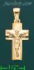 14K Gold Crucifix Fancy Cross Charm Pendant