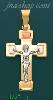 14K Gold Crucifix Fancy Cross Charm Pendant