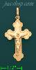 14K Gold Crucifix Fancy Cross Charm Pendant