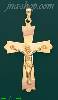 14K Gold Crucifix Fancy Cross Charm Pendant