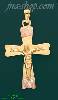 14K Gold Crucifix Fancy Cross Charm Pendant