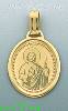 14K Gold Saint Jude Italian Picture Charm Pendant