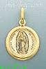 14K Gold Our Lady of Guadalupe "Nuestra Señora de Guadalupe" Ita