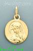 14K Gold Virgin Mary Italian Picture Charm Pendant